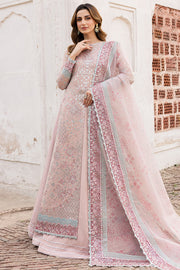 Farasha Ritzier Embroidered Chiffon Unstitched 3Pc Suit - Satin Rose