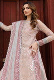 Farasha Ritzier Embroidered Chiffon Unstitched 3Pc Suit - Satin Rose