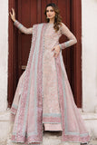 Farasha Ritzier Embroidered Chiffon Unstitched 3Pc Suit - Satin Rose