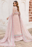 Farasha Ritzier Embroidered Chiffon Unstitched 3Pc Suit - Satin Rose