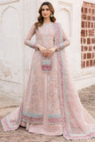 Farasha Ritzier Embroidered Chiffon Unstitched 3Pc Suit - Satin Rose