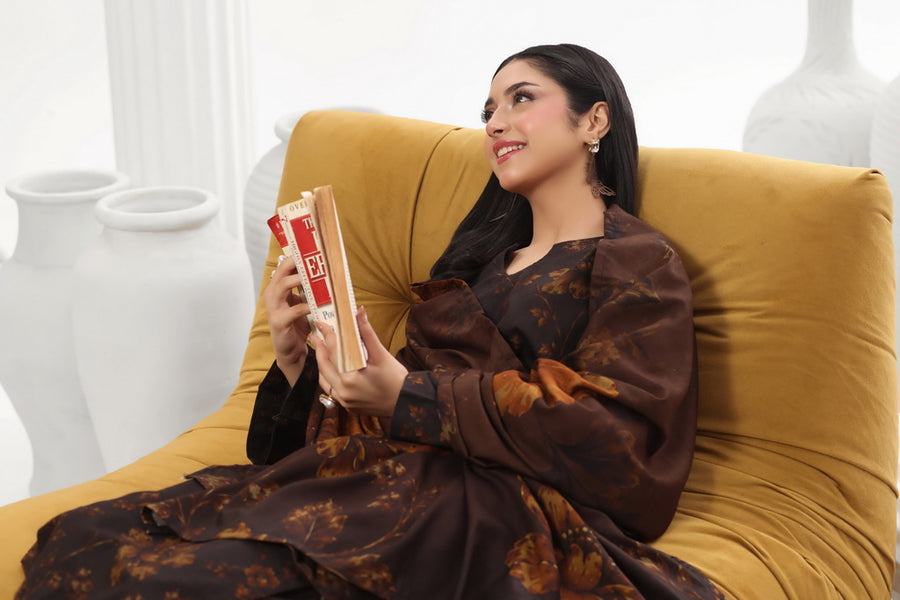 Feathers Digital Printed Dhanak Unstitched 3Pc Suit Savanna Serengeti-FT800
