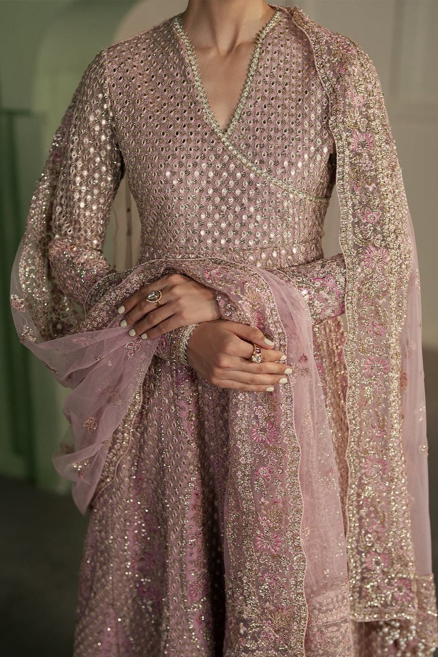 Ayzel Pehli Nazar Embroidered Net Unstitched 3Pc Suit AZW-25-V1-10 SAVERA