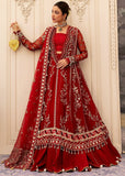 Sadaf Fawad Khan Siraa Embroidered Organza Unstitched 3Pc Suit - Scarlet