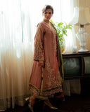 Mushq Sunehri Ramsha Edit Satin Zari Stitched 3Pc Suit - Seema