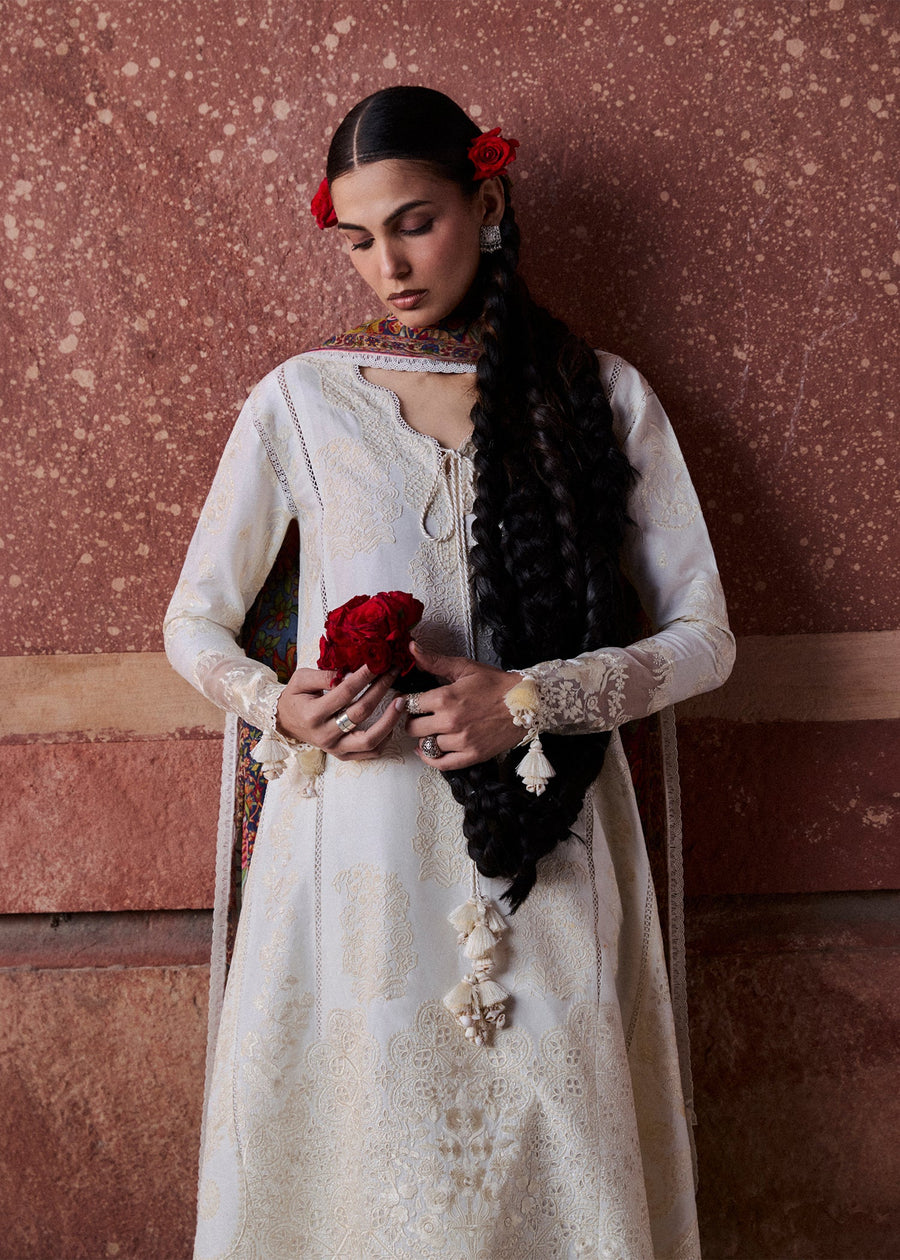 Hussain Rehar ZAN Unstitched Embroidered Lawn 3Pc Suit - Sefi