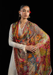 Hussain Rehar ZAN Unstitched Embroidered Lawn 3Pc Suit - Sefi