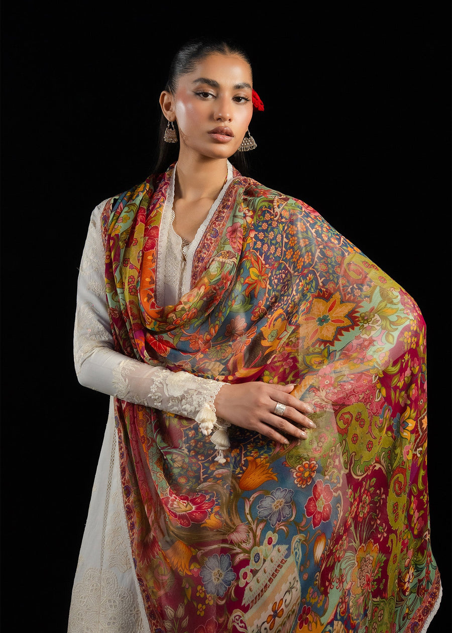Hussain Rehar ZAN Unstitched Embroidered Lawn 3Pc Suit - Sefi