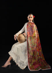 Hussain Rehar ZAN Unstitched Embroidered Lawn 3Pc Suit - Sefi