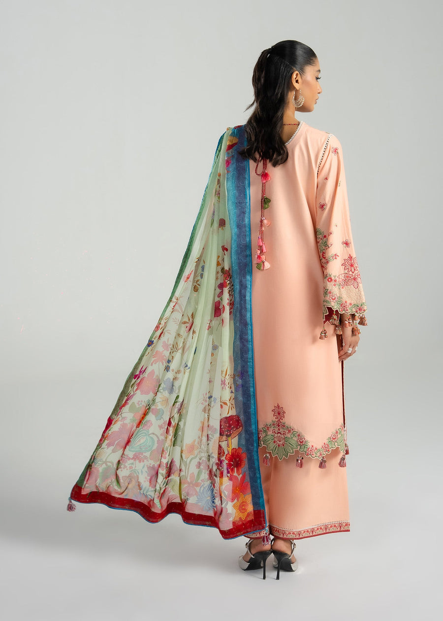 Hussain Rehar ZAN Unstitched Embroidered Lawn 3Pc Suit - Seftali