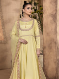 Hemstitch Embroidered Raw Silk Ready to Wear 3Pc Suit - Sehar