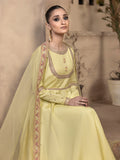 Hemstitch Embroidered Raw Silk Ready to Wear 3Pc Suit - Sehar