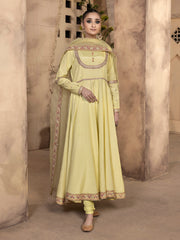 Hemstitch Embroidered Raw Silk Ready to Wear 3Pc Suit - Sehar