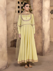Hemstitch Embroidered Raw Silk Ready to Wear 3Pc Suit - Sehar
