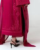 Jugnu Lahore Spring Summer Unstitched Embroidered Cotton 3Pc Suit - Sela
