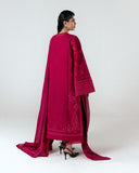 Jugnu Lahore Spring Summer Unstitched Embroidered Cotton 3Pc Suit - Sela