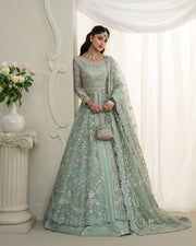Rua by Faiza Saqlain Embroidered Organza Unstitched 3Pc Suit - SELIN