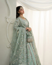 Rua by Faiza Saqlain Embroidered Organza Unstitched 3Pc Suit - SELIN