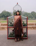 Jugnu Lahore Womenswear Embroidered Khaddar Unstitched 3Pc Suit - SENA