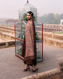 Jugnu Lahore Womenswear Embroidered Khaddar Unstitched 3Pc Suit - SENA