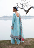 Hussain Rehar Kalabagh Unstitched Embroidered Lawn 3Pc Suit - Sepher