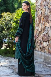 Farasha Embroidered Khaddar Unstitched 3Pc Suit - Sepia
