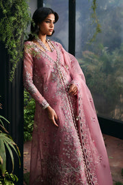 Afrozeh La Fuchsia Embroidered Organza Unstitched 3Pc Suit ALF-25-V1-01 SERAIRA