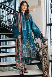 Humdum Serene Embroidered Wool Unstitched 3Pc Suit D-01