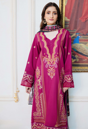 Humdum Serene Embroidered Wool Unstitched 3Pc Suit D-02