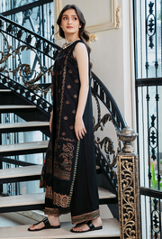 Humdum Serene Embroidered Wool Unstitched 3Pc Suit D-03