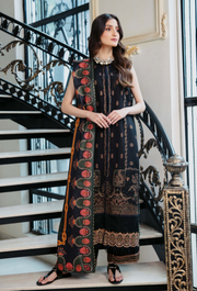 Humdum Serene Embroidered Wool Unstitched 3Pc Suit D-03