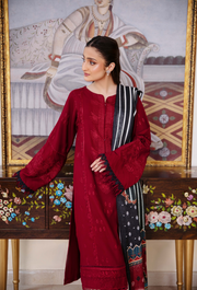 Humdum Serene Embroidered Wool Unstitched 3Pc Suit D-05