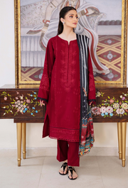 Humdum Serene Embroidered Wool Unstitched 3Pc Suit D-05