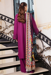 Humdum Serene Embroidered Wool Unstitched 3Pc Suit D-07