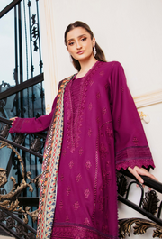 Humdum Serene Embroidered Wool Unstitched 3Pc Suit D-07