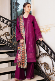 Humdum Serene Embroidered Wool Unstitched 3Pc Suit D-07