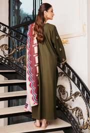 Humdum Serene Embroidered Wool Unstitched 3Pc Suit D-08
