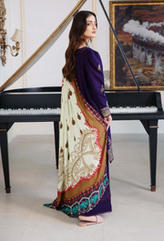 Humdum Serene Embroidered Wool Unstitched 3Pc Suit D-09