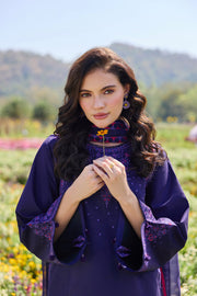Farasha Summer Weaves Embroidered Lawn Unstitched 3Pc Suit - Serene Sky