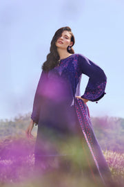 Farasha Summer Weaves Embroidered Lawn Unstitched 3Pc Suit - Serene Sky