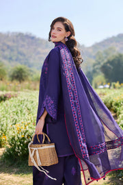 Farasha Summer Weaves Embroidered Lawn Unstitched 3Pc Suit - Serene Sky