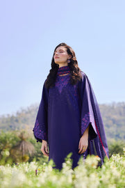 Farasha Summer Weaves Embroidered Lawn Unstitched 3Pc Suit - Serene Sky
