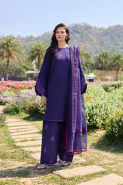 Farasha Summer Weaves Embroidered Lawn Unstitched 3Pc Suit - Serene Sky