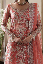Afrozeh Dastangoi Embroidered Organza Unstitched 3Pc Suit AWS-08 SERENIGHT