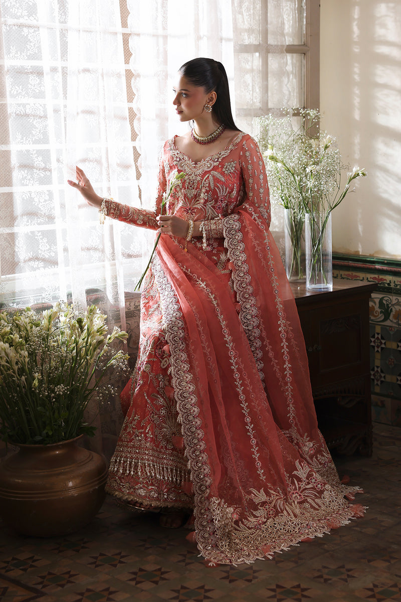 Afrozeh Dastangoi Embroidered Organza Unstitched 3Pc Suit AWS-08 SERENIGHT