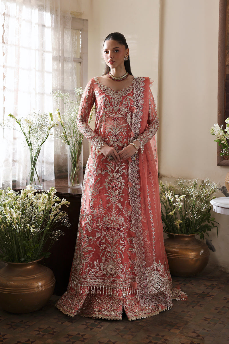 Afrozeh Dastangoi Embroidered Organza Unstitched 3Pc Suit AWS-08 SERENIGHT