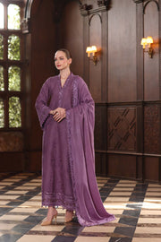 Noor by Saadia Asad Embroidered Khaddar Unstitched 3Pc Suit D-06 Serenity