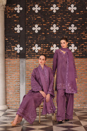 Noor by Saadia Asad Embroidered Khaddar Unstitched 3Pc Suit D-06 Serenity