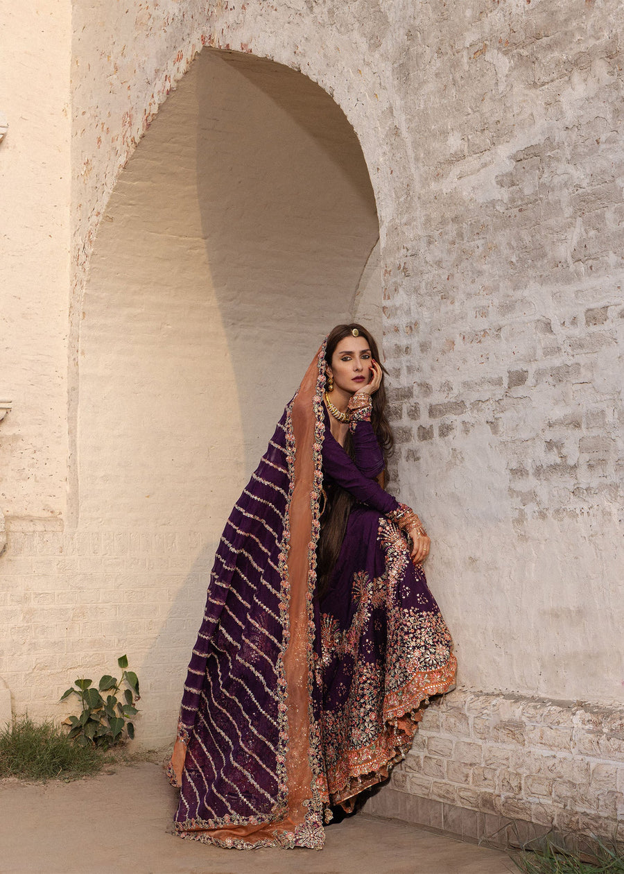 Hussain Rehar Festive Embroidered Korean Raw Silk Unstitched 3Pc Suit - SHABNAM