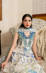 Asifa & Nabeel Meraki Vintage Embroidered Lawn Unstitched 3Pc Suit MVL25-13 Shabnam